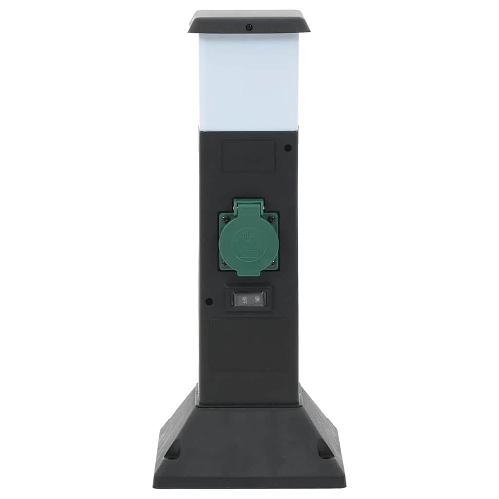 Utomhuspelare med uttag och lampa + spjut 16x16x39,5 cm - number 2.