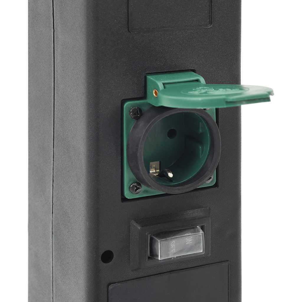 Utomhuspelare med uttag och lampa + spjut 16x16x39,5 cm - number 5.