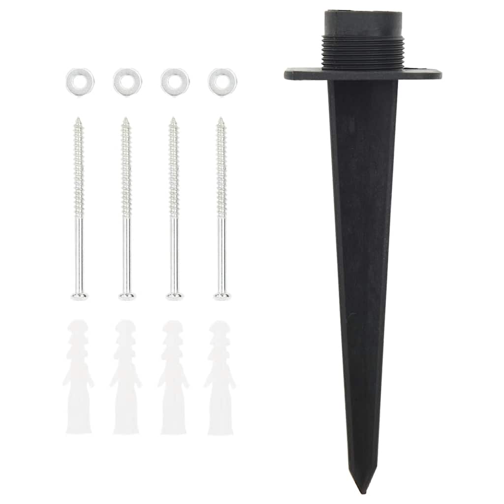 Utomhuspelare med uttag och lampa + spjut 16x16x39,5 cm - number 8.