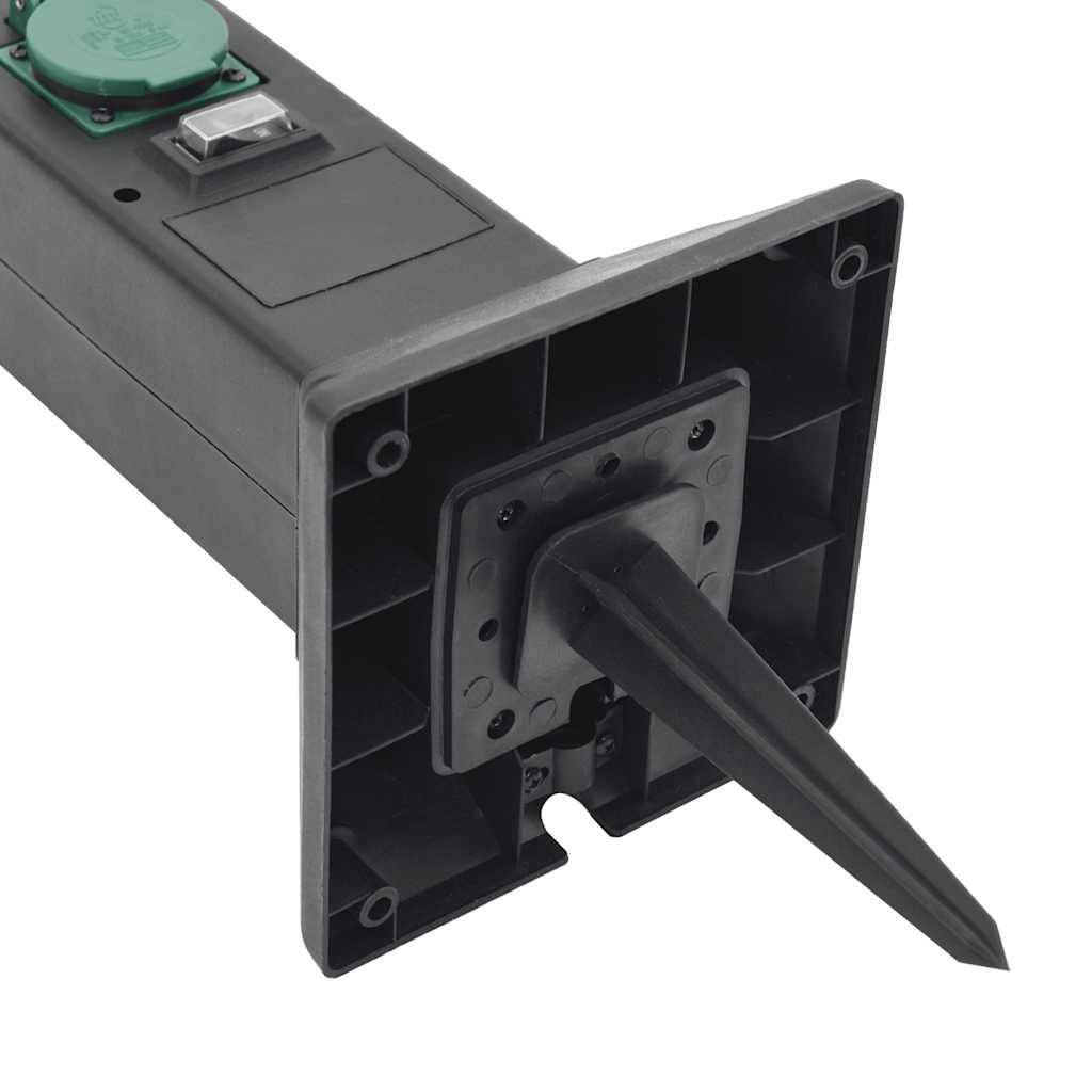 Utomhuspelare med uttag och lampa + spjut 16x16x39,5 cm - number 7.