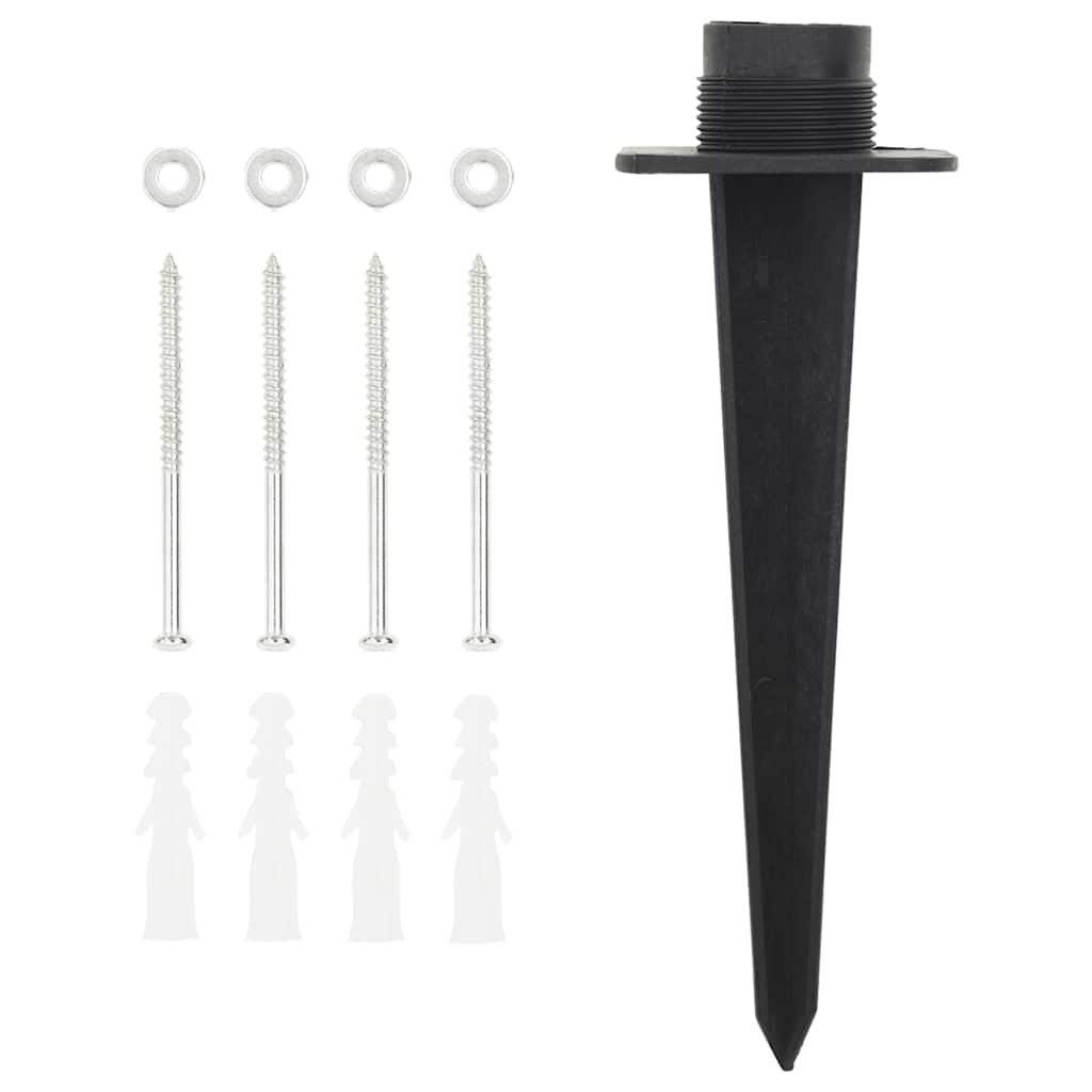 Udendørs strømforsyning 4-vejs m. spyd stenlook grå - uden sensor, 1-1 - number 8.