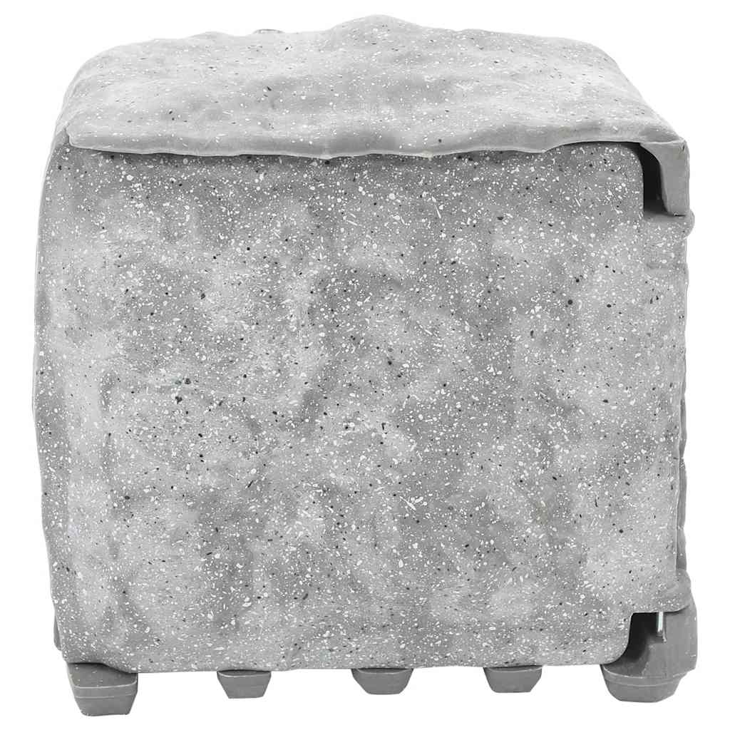 Udendørs strømforsyning 4-vejs m. spyd + lyssensor stenlook grå - number 2.