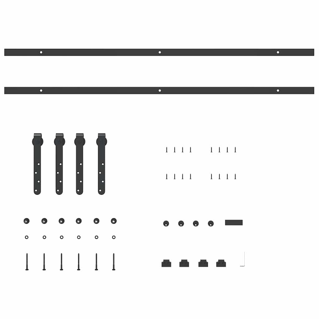 Ensemble de portes coulissantes pour armoires en acier au carbone 213 cm - 213 x 2,5 x 21 cm (l x l x h) - number 4.