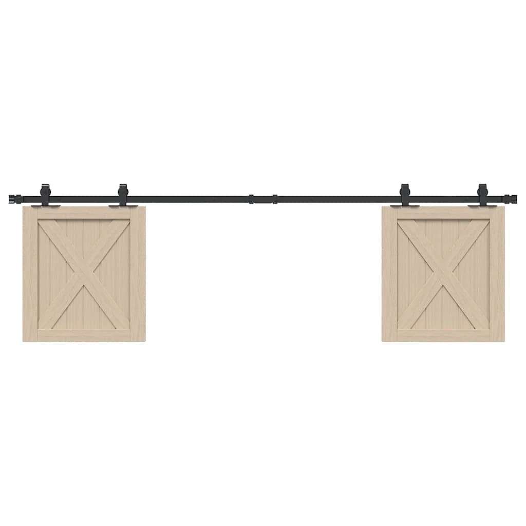 Skydelågesæt til skabe kulstofstål - sort, 183 cm, 1, dobbeltdør - number 1.