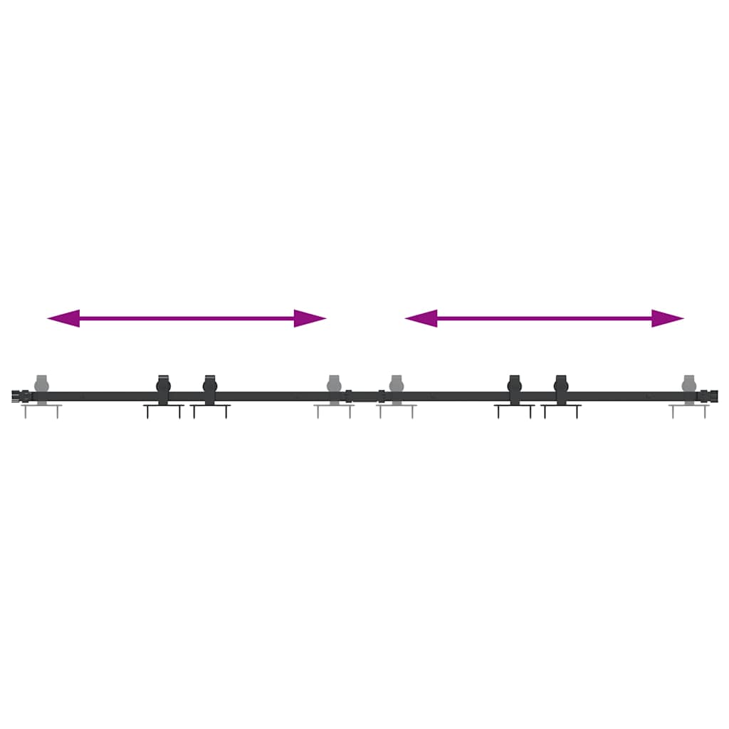 Ensemble de portes coulissantes pour armoires en acier au carbone 183 cm - 183 x 2,5 x 8 cm (l x l x h) - number 8.
