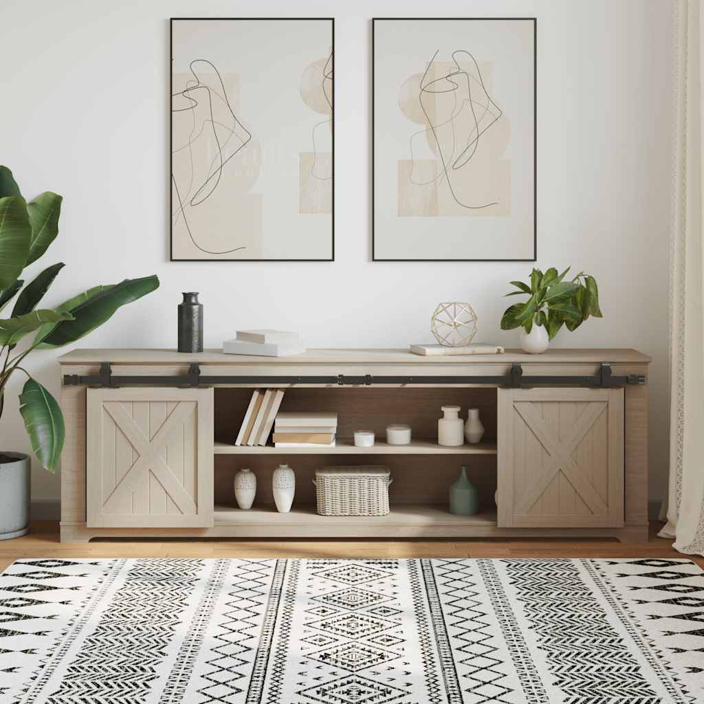 Ensemble de portes coulissantes pour armoires en acier au carbone 200 cm - 200 x 2,5 x 8 cm (l x l x h) - number 3.