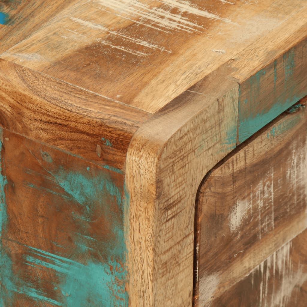 Sofabord 89x55x29 cm massivt genbrugstræ - number 6.