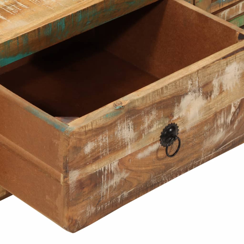 Sofabord 89x55x29 cm massivt genbrugstræ - number 7.