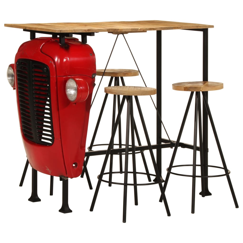 Barsæt 5 dele massivt mangotræ - number 1.