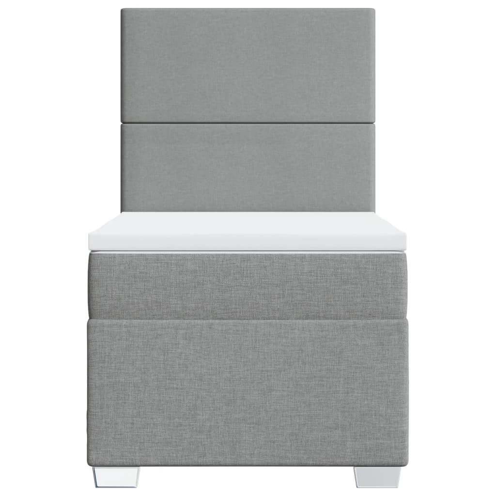 Kontinentalseng stof - lysegrå, 80 x 200 cm, med ensartet mønster - number 6.