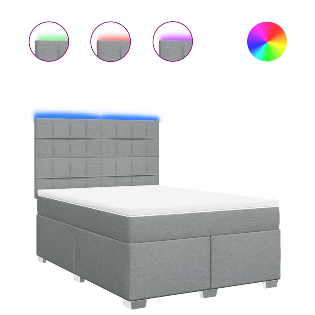 Tkanina łóżka kontynentalnego - jasnoszary, 160 x 200 cm, blok z kwadratami - number 2.