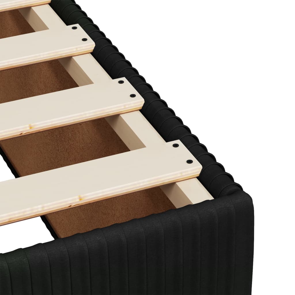 Continental bed velvet - czarny, 120 x 200 cm, z dekoracyjnymi guzikami - number 11.