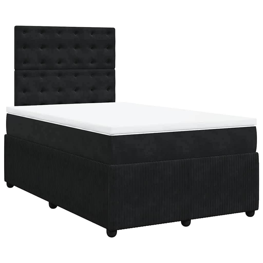 Continental bed velvet - black, 120 x 200 cm, guziki - number 2.