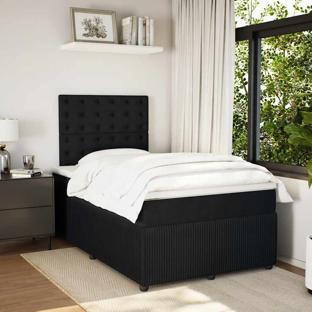Continental bed velvet - black, 120 x 200 cm, guziki - number 3.