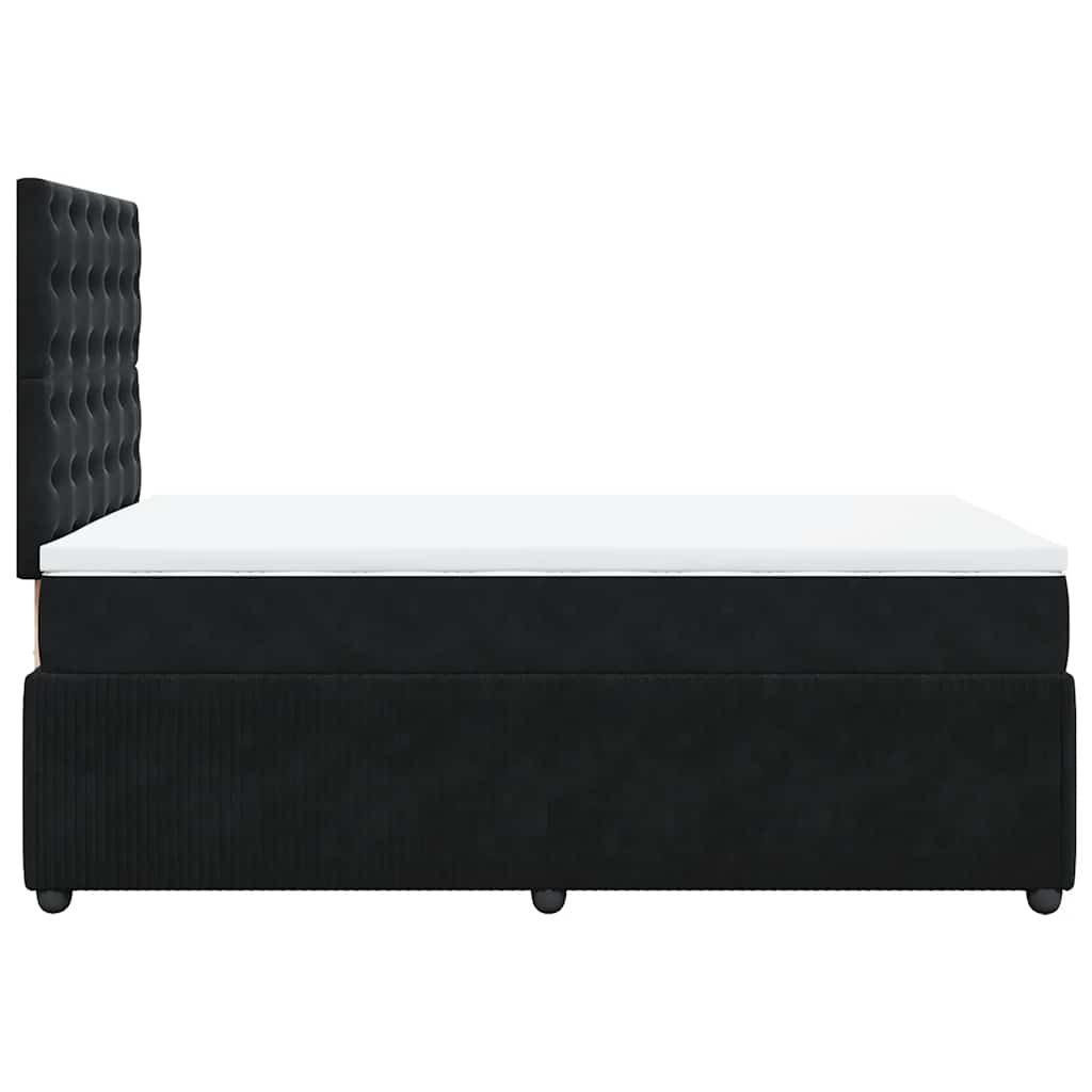 Continental bed velvet - black, 120 x 200 cm, guziki - number 5.