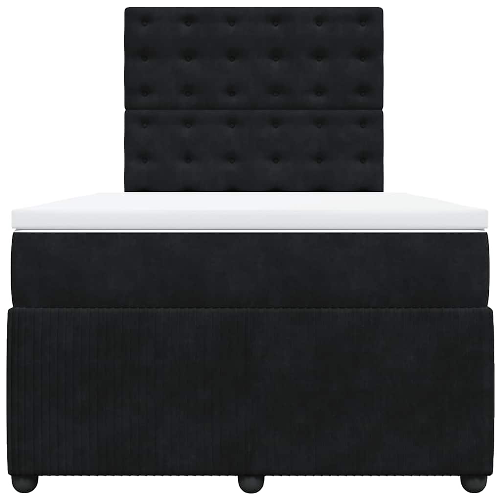Continental bed velvet - black, 120 x 200 cm, guziki - number 4.