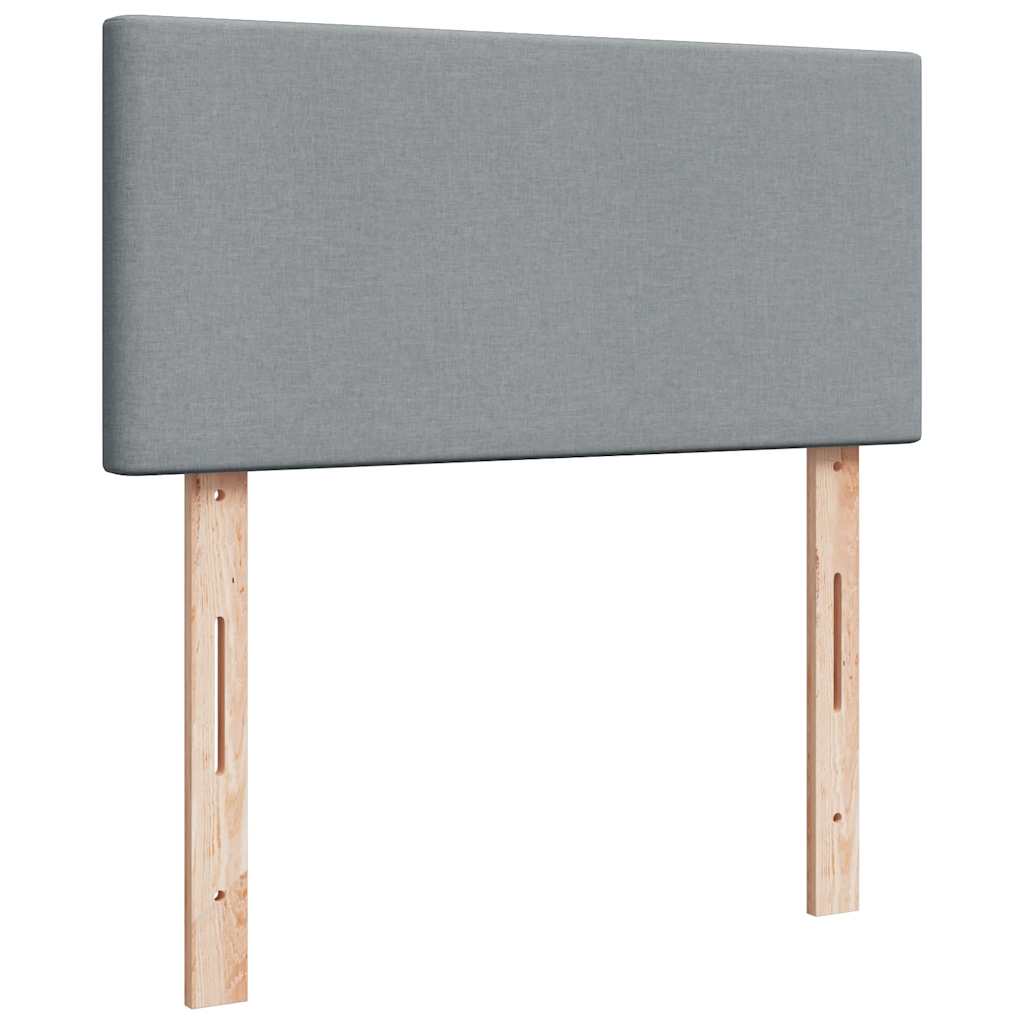 Kontinentalseng stof - lysegrå, 80 x 200 cm, med ensartet mønster - number 12.