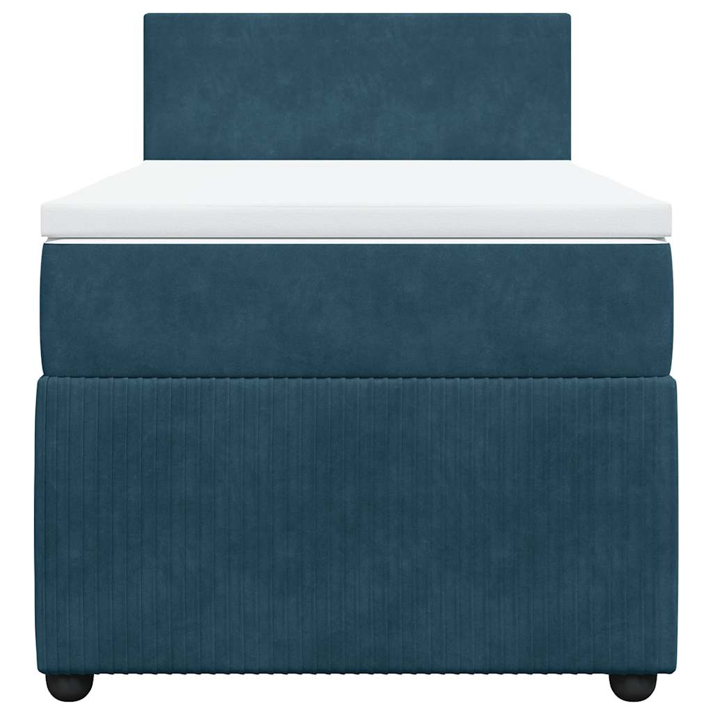 Lit continental avec velours de matelas - bleu, 80 x 200 cm, avec un motif uniforme - number 6.