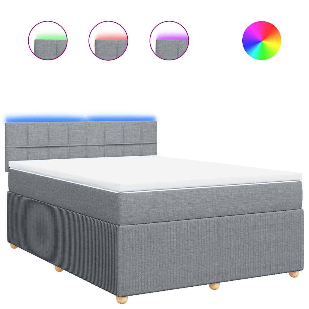 Kontinentalseng stof - lysegrå, 160 x 200 cm, blok med firkanter - number 2.