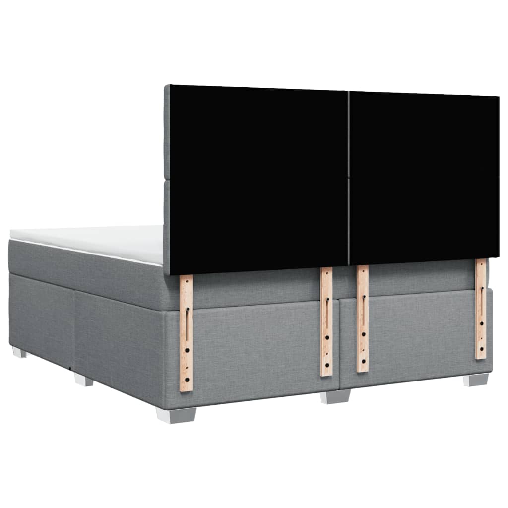 Kontinentalseng stof - lysegrå, 180 x 200 cm, knapper - number 10.