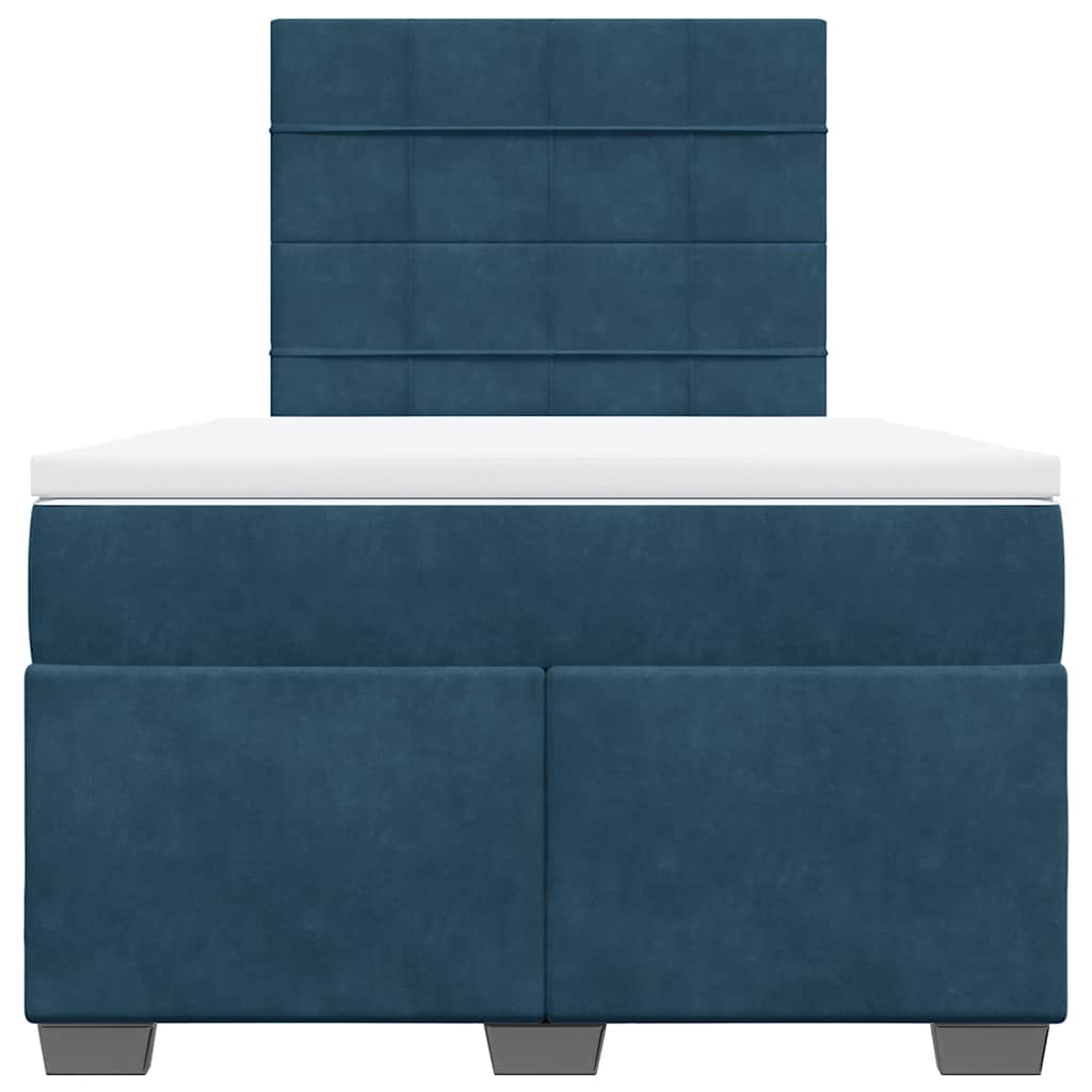 Kontinentalni krevet velvet - plavi, 120 x 200 cm, blok s kvadratima - number 4.