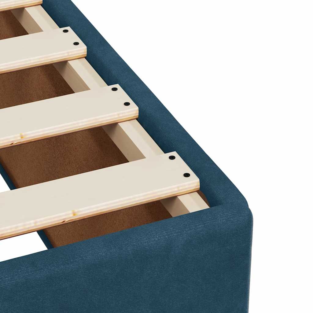 Kontinentalni krevet velvet - plavi, 120 x 200 cm, blok s kvadratima - number 11.