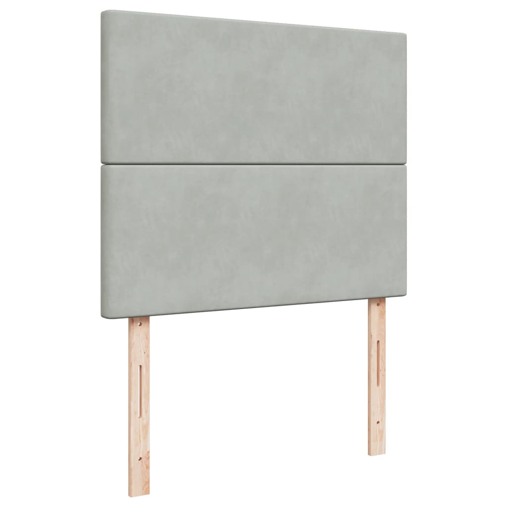 Asamit łóżka kontynentalnego - jasnoszary, 120 x 200 cm, o jednolitym wzorze - number 8.