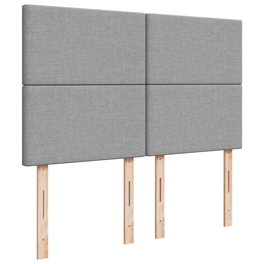 Kontinental sengestoff - lysegrå, 140 x 200 cm, med ensartet mønster - number 7.