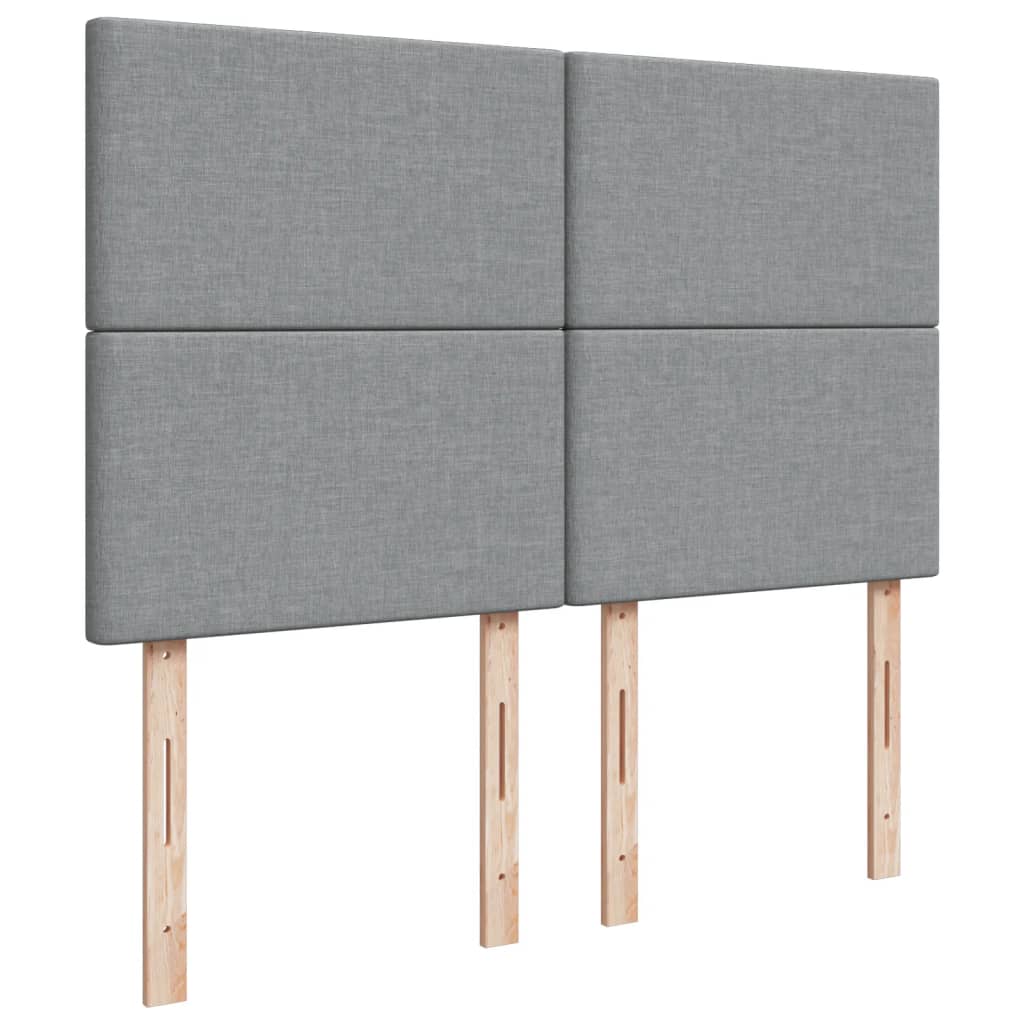 Kontinental sengestoff - lysegrå, 140 x 200 cm, med ensartet mønster - number 7.