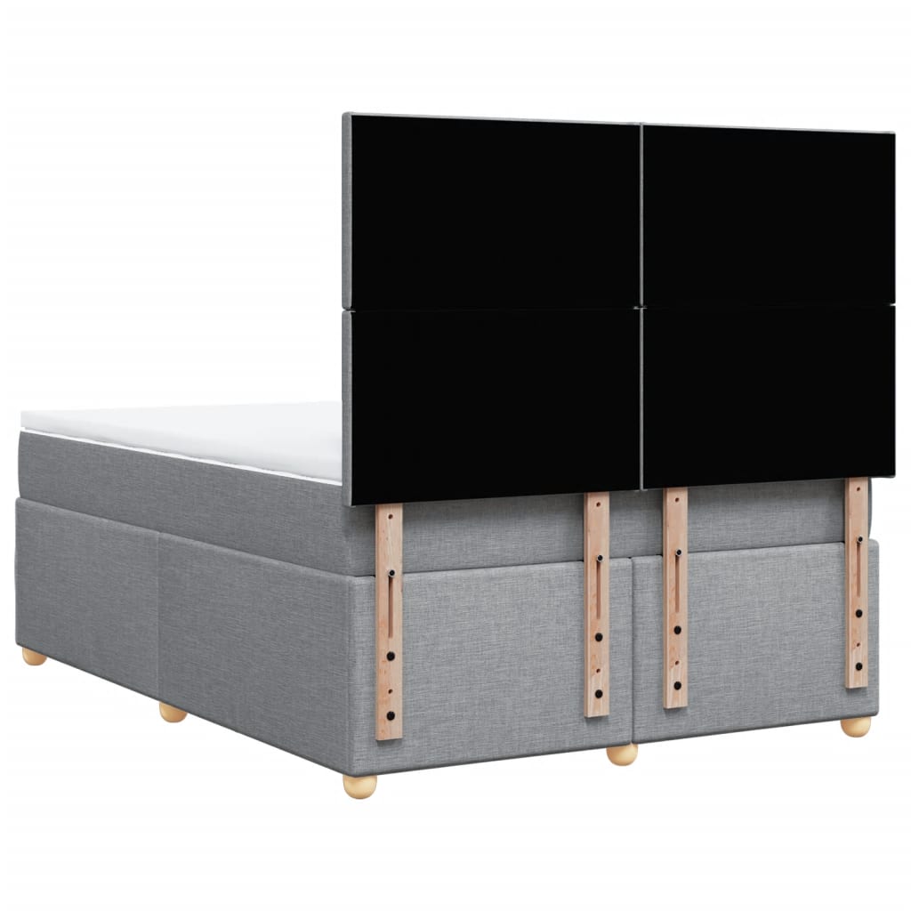 Kontinental sengestoff - lysegrå, 140 x 200 cm, med ensartet mønster - number 6.