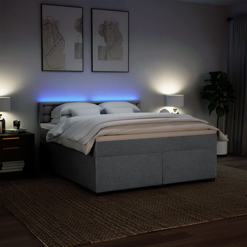 Kontinentalseng stof - lysegrå, 180 x 200 cm, knapper - number 5.