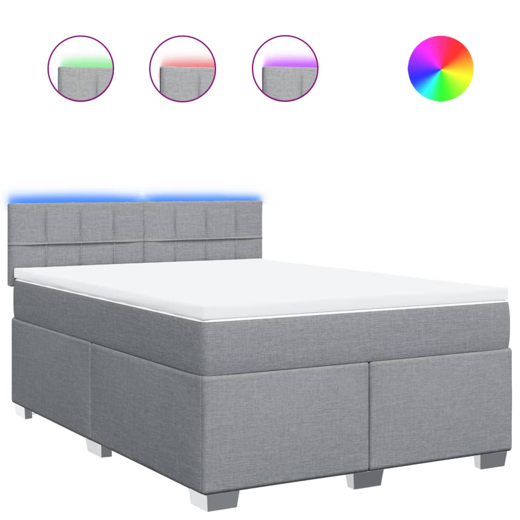 Kontinentalseng stof - lysegrå, 140 x 200 cm, blok med firkanter - number 2.