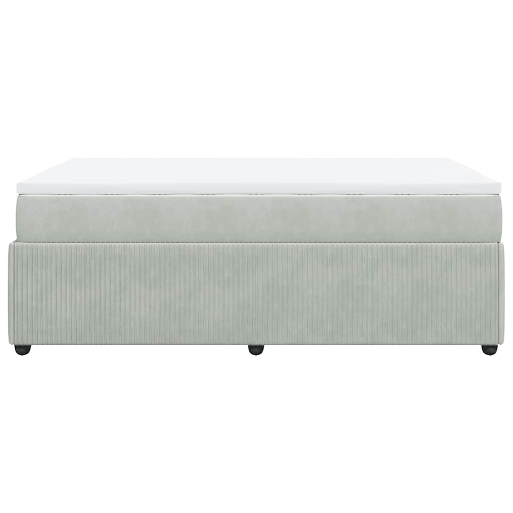 Kontinentalseng fløjl - lysegrå, 120 x 200 cm - number 8.