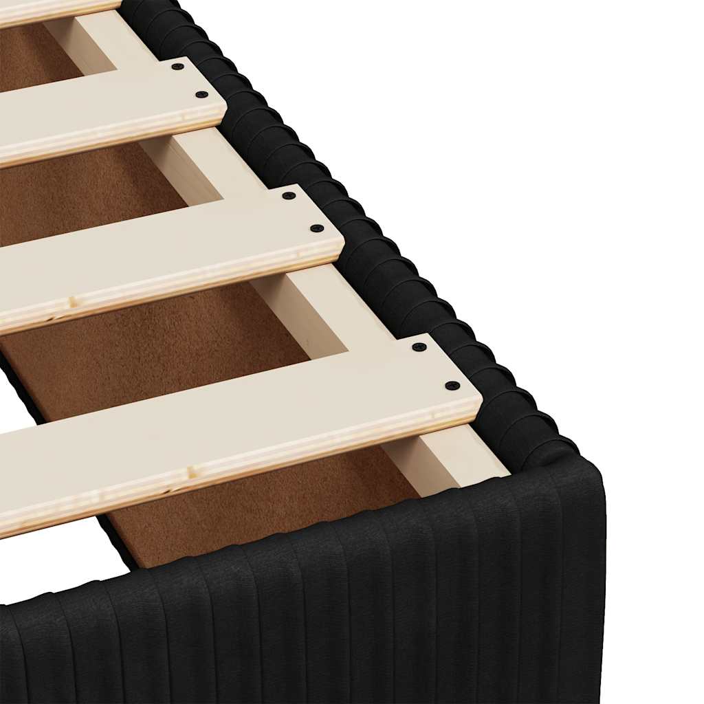 Łóżko kontynentalne aksamitne - czarne, 120 x 200 cm - number 10.