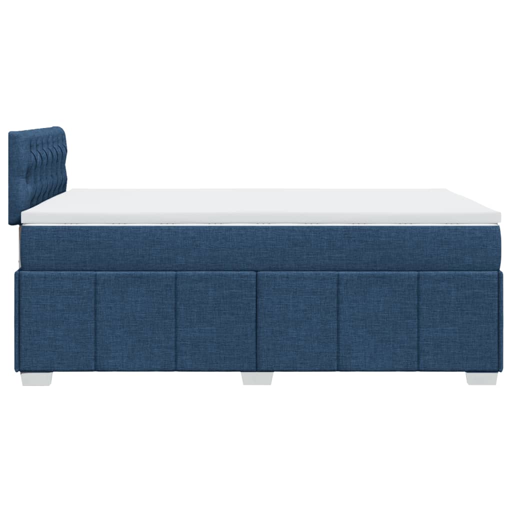 Continental bed with mattress fabric - blue, 120 x 190 cm, with decorative buttons - number 5.