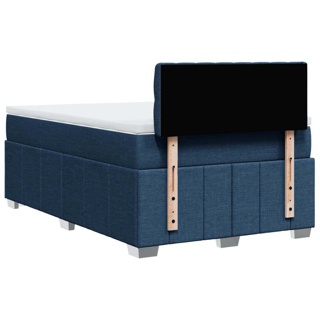 Continental bed with mattress fabric - blue, 120 x 190 cm, with decorative buttons - number 6.