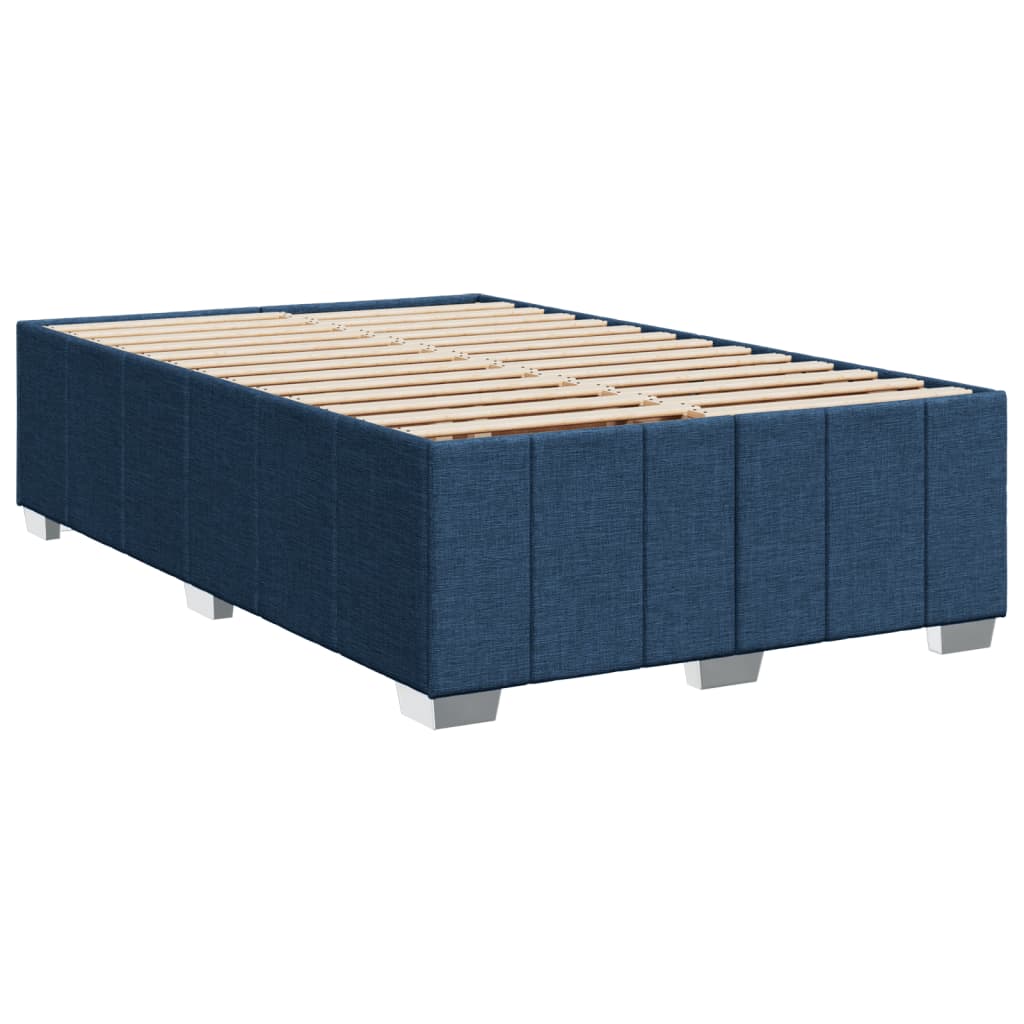 Continental bed with mattress fabric - blue, 120 x 190 cm, with decorative buttons - number 8.