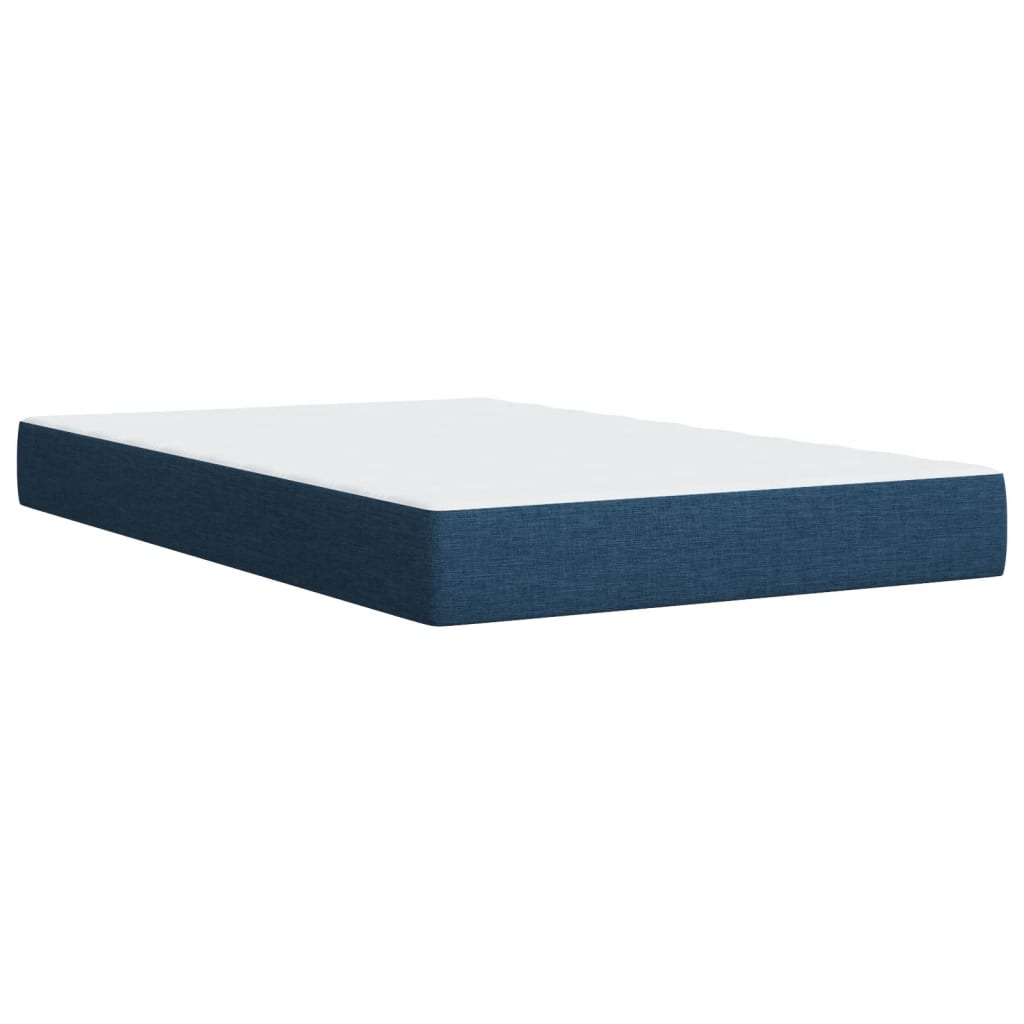 Continental bed with mattress fabric - blue, 120 x 190 cm, with decorative buttons - number 10.