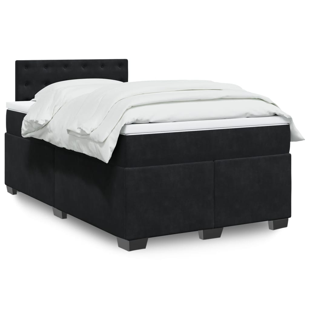 Continental bed velvet - black, 120 x 200 cm, guziki - number 1.