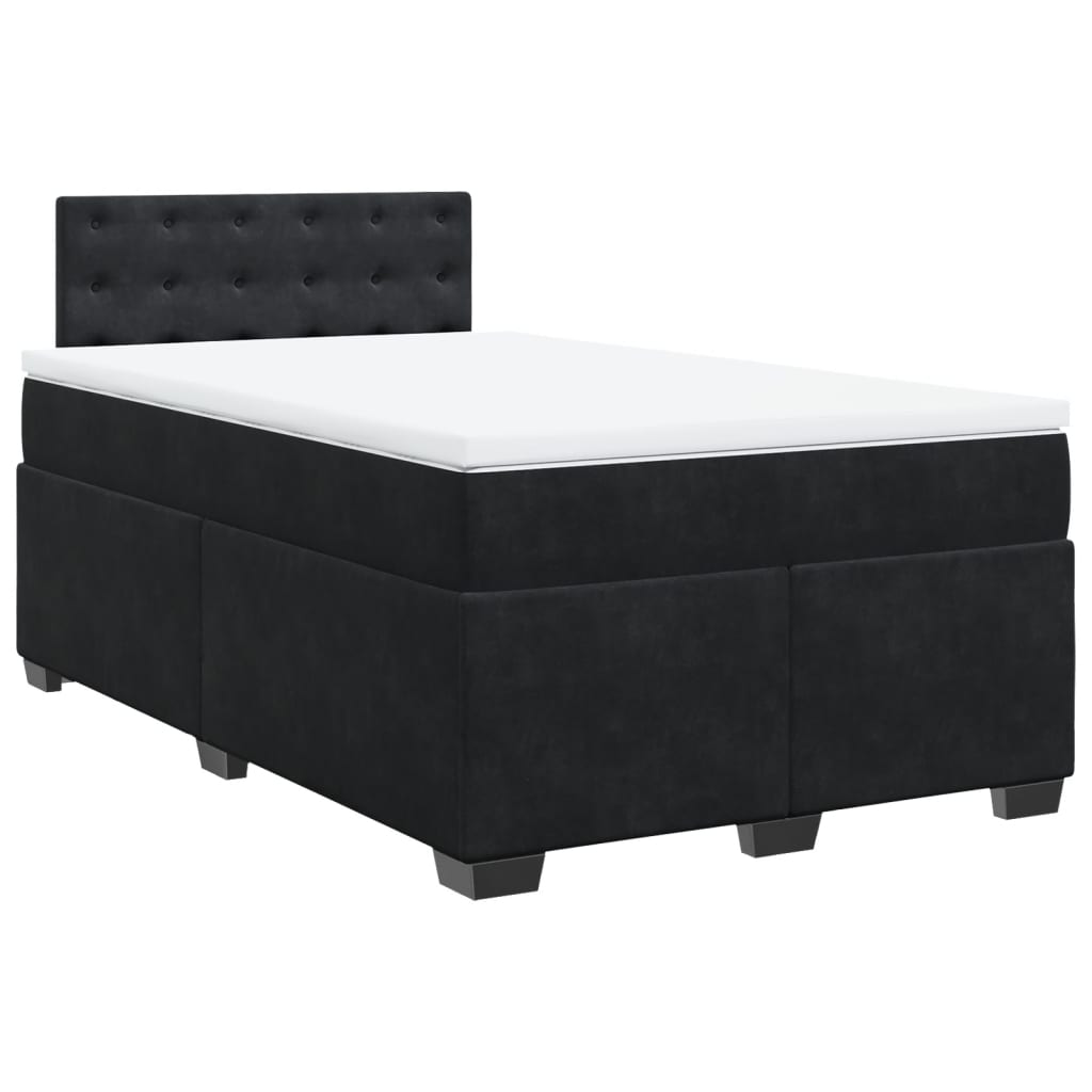 Continental bed velvet - black, 120 x 200 cm, guziki - number 2.
