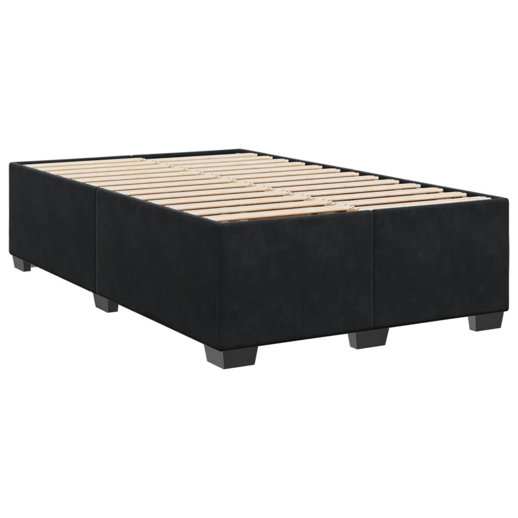 Continental bed velvet - black, 120 x 200 cm, guziki - number 5.