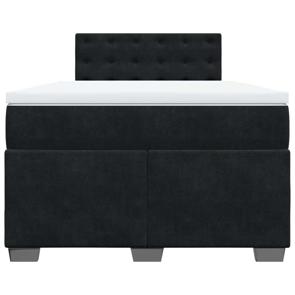 Continental bed velvet - black, 120 x 200 cm, guziki - number 4.