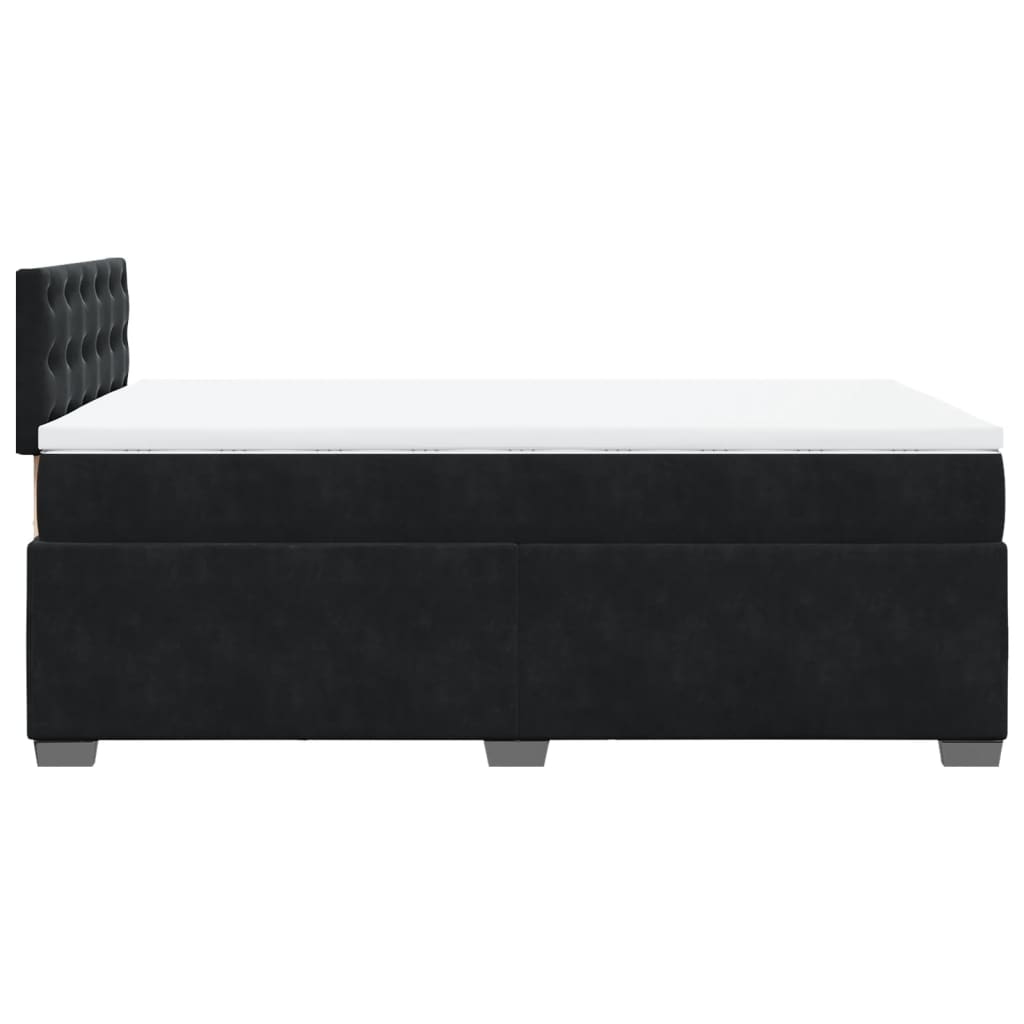 Continental bed velvet - black, 120 x 200 cm, guziki - number 9.