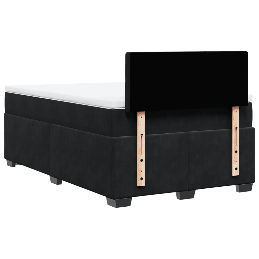 Continental bed velvet - black, 120 x 200 cm, guziki - number 10.