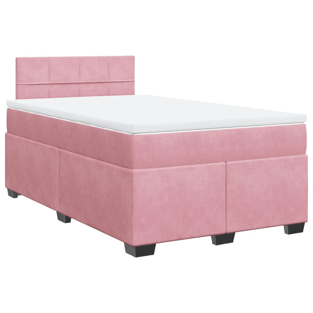 Continental bed velvet - pink, 120 x 200 cm, blok z kwadratami - number 2.