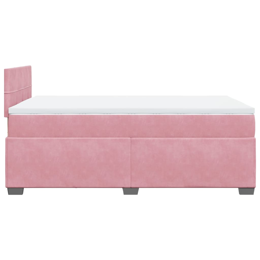 Continental bed velvet - pink, 120 x 200 cm, blok z kwadratami - number 9.