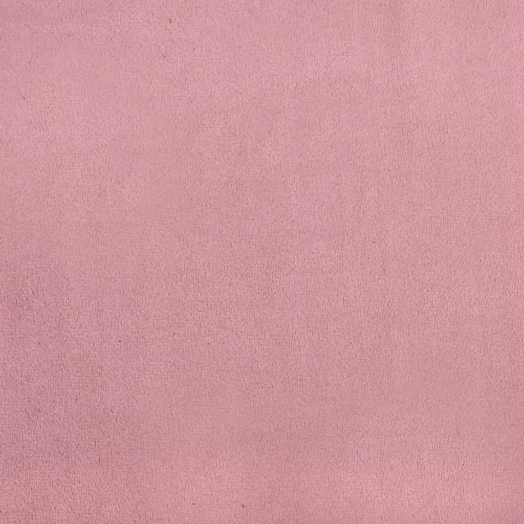 Kontinentalseng med madras fløjl pink - lyserød, 90 x 190 cm, plain degsign - number 12.