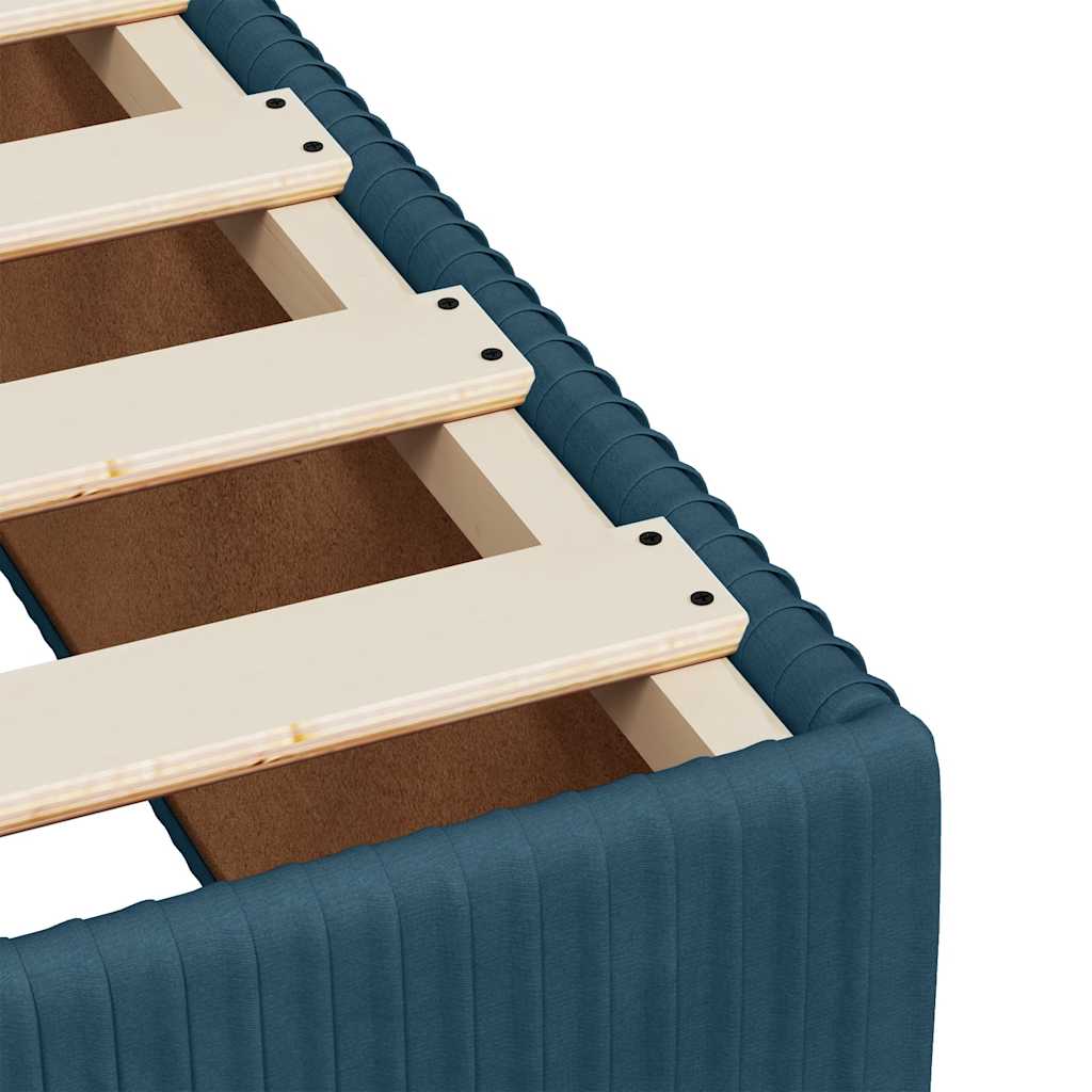 Continental bed with mattress velvet - blue, 80 x 200 cm, with uniform pattern - number 12.