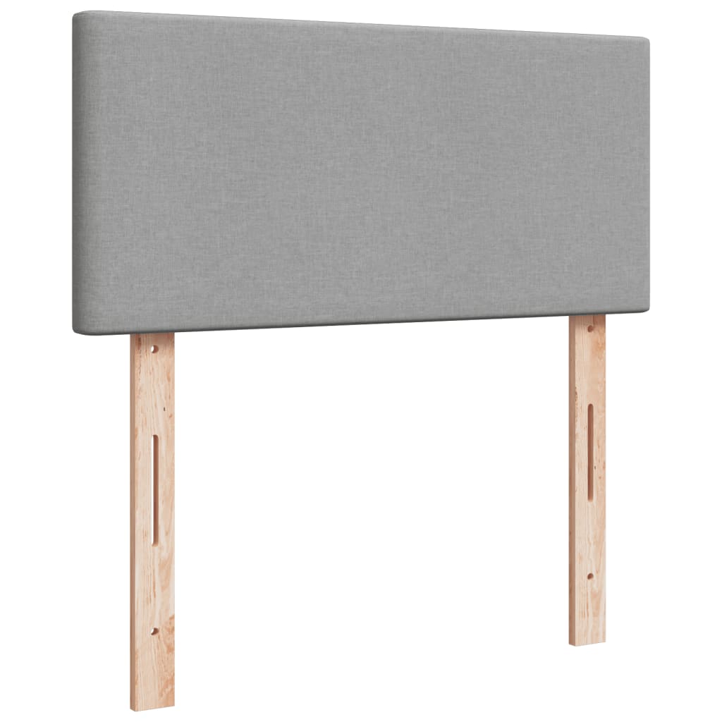 Kontinentalseng stof - lysegrå, 80 x 200 cm, med ensartet mønster - number 7.