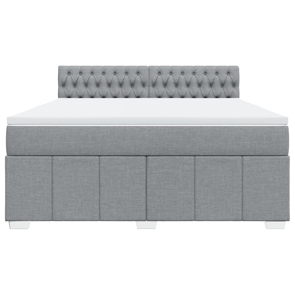 Tkanina łóżka kontynentalnego - jasnoszary, 180 x 200 cm, z dekoracyjnymi guzikami - number 4.